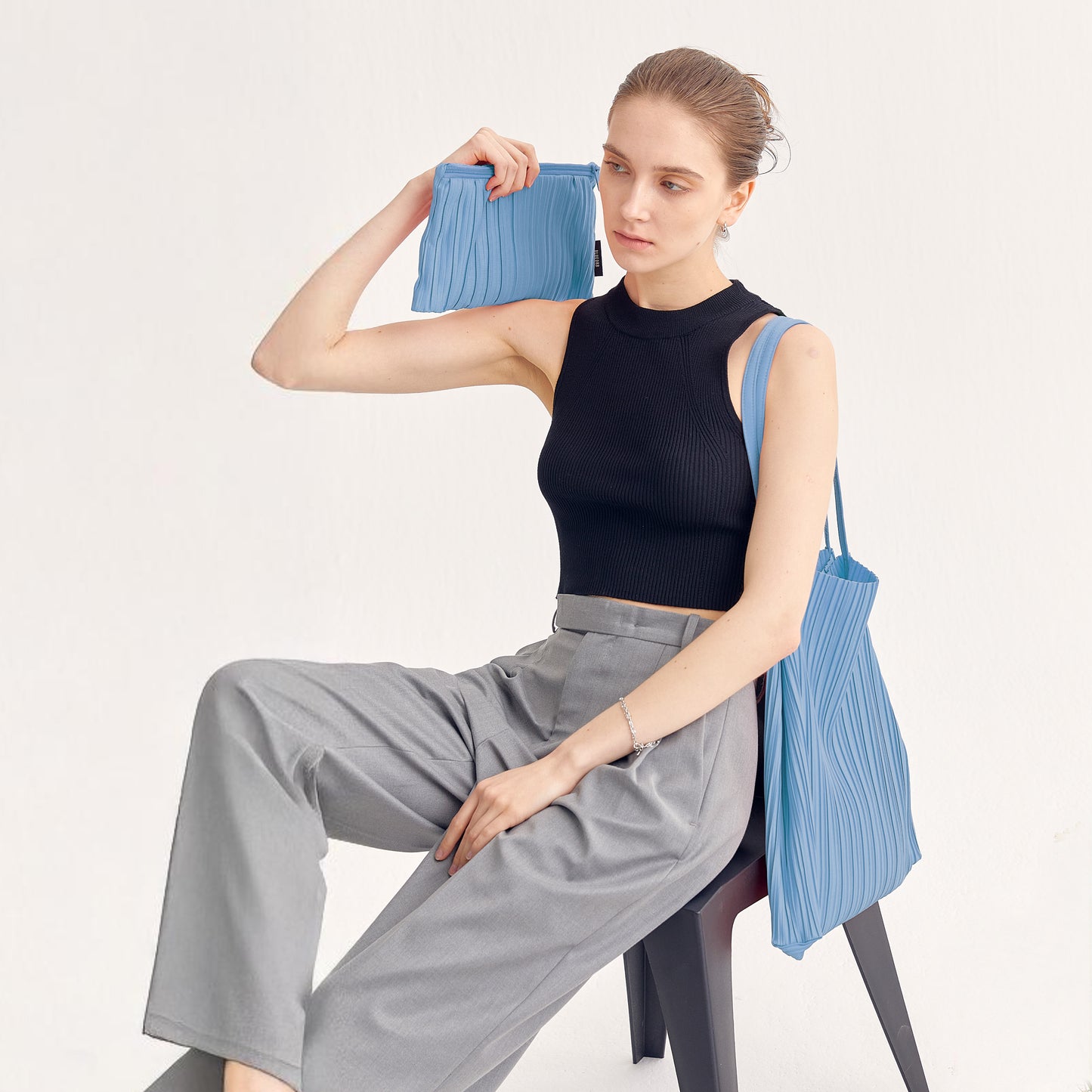 Each Bag in Denim Blue