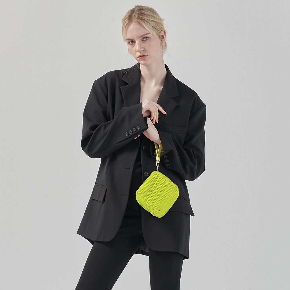 Cube Bag in Lime Green
