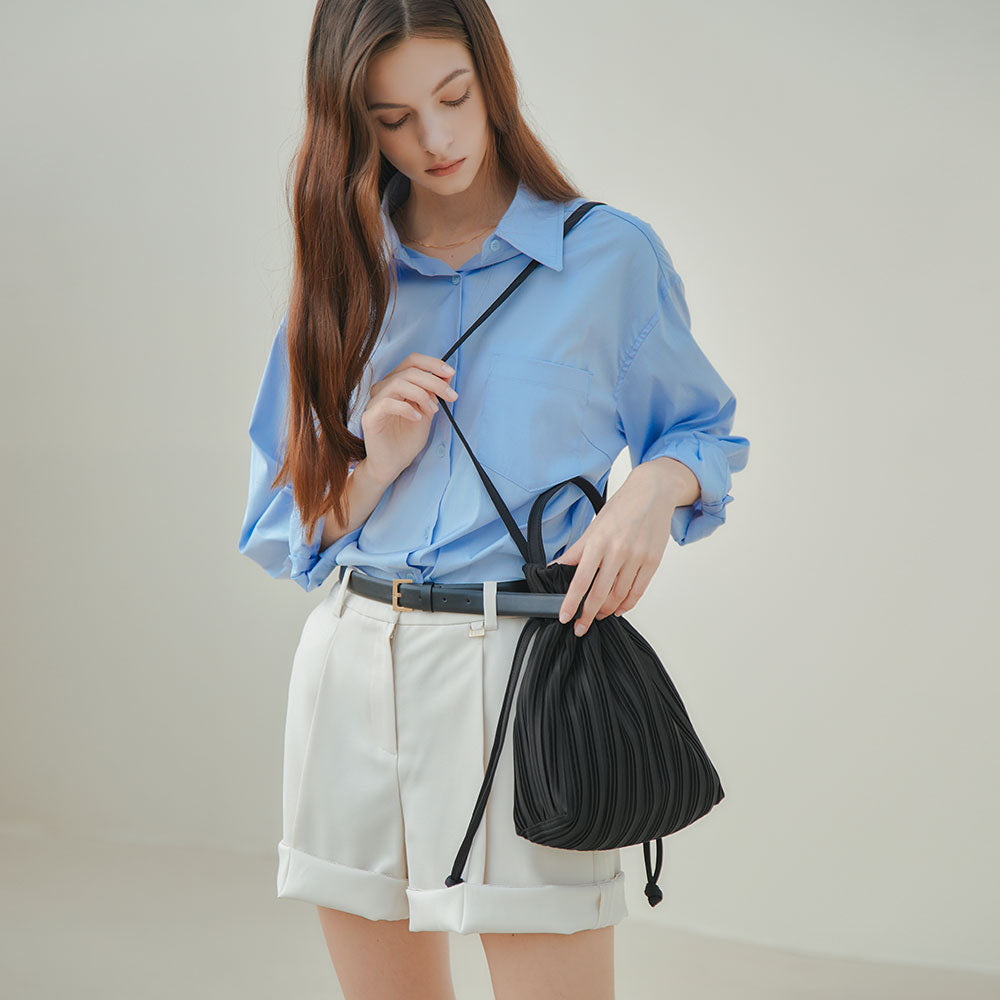 Two Way Ribbon Tote Bag in Beyond Black