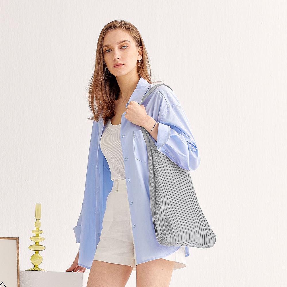 Each Bag in Metal Grey
