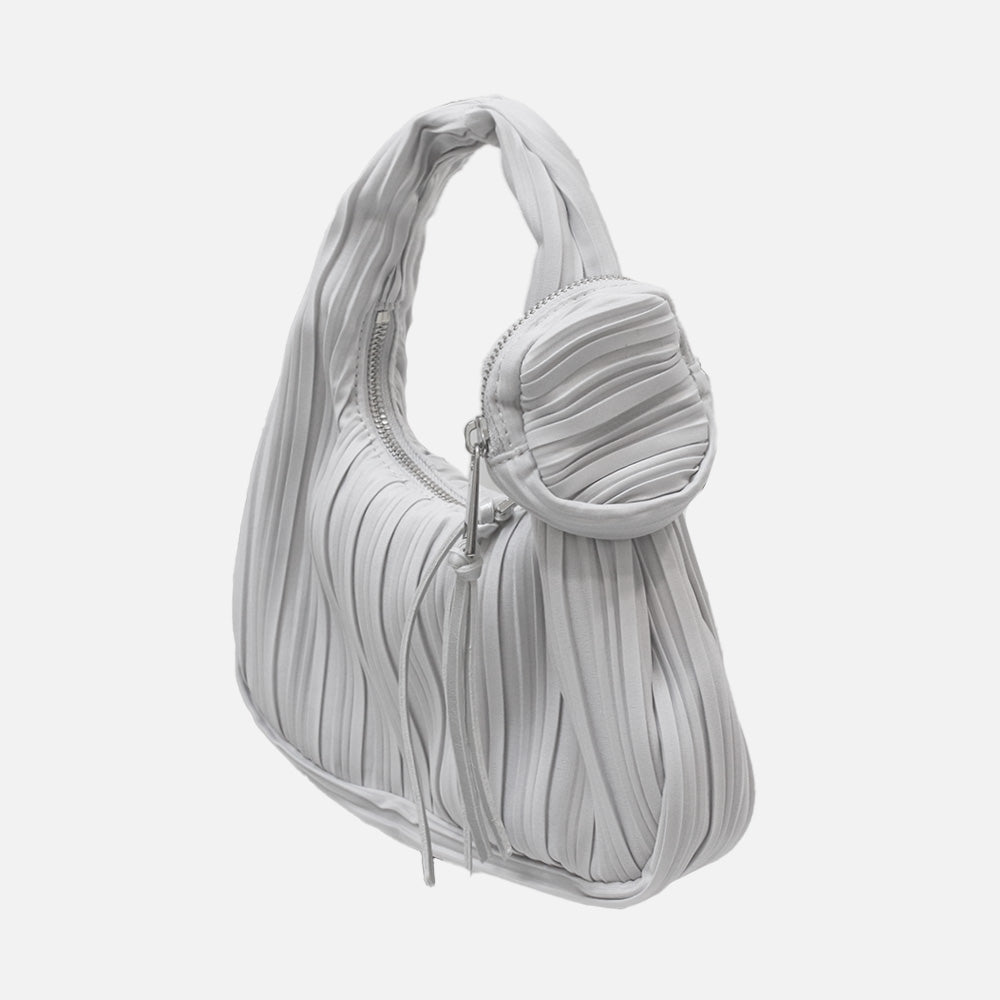 Mini Hobo in Metal Grey