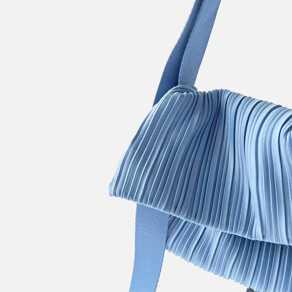 Foldover Bag in Denim Blue