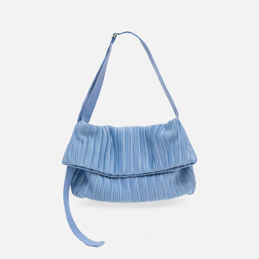 Foldover Bag in Denim Blue