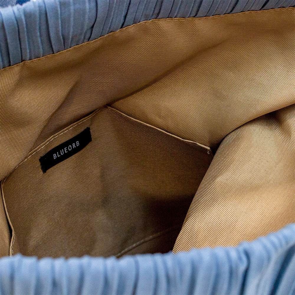 Foldover Bag in Denim Blue