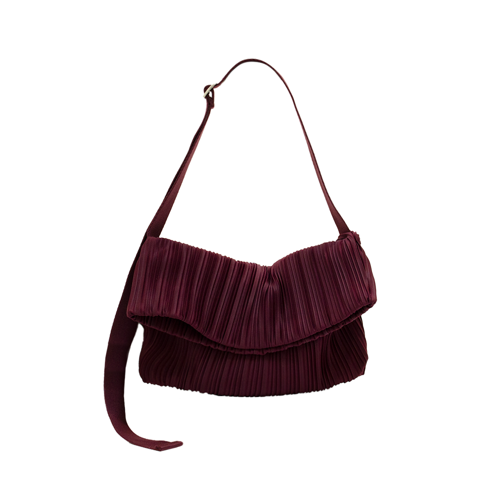 Foldover Bag in Vino Red