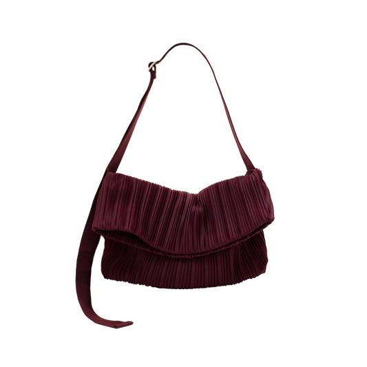 Foldover Bag in Vino Red