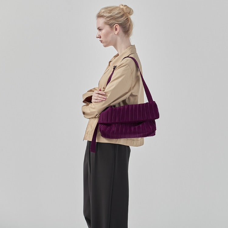 Foldover Bag in Vino Red