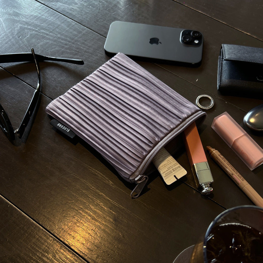 Flat Pouch Set in Lavender Grey