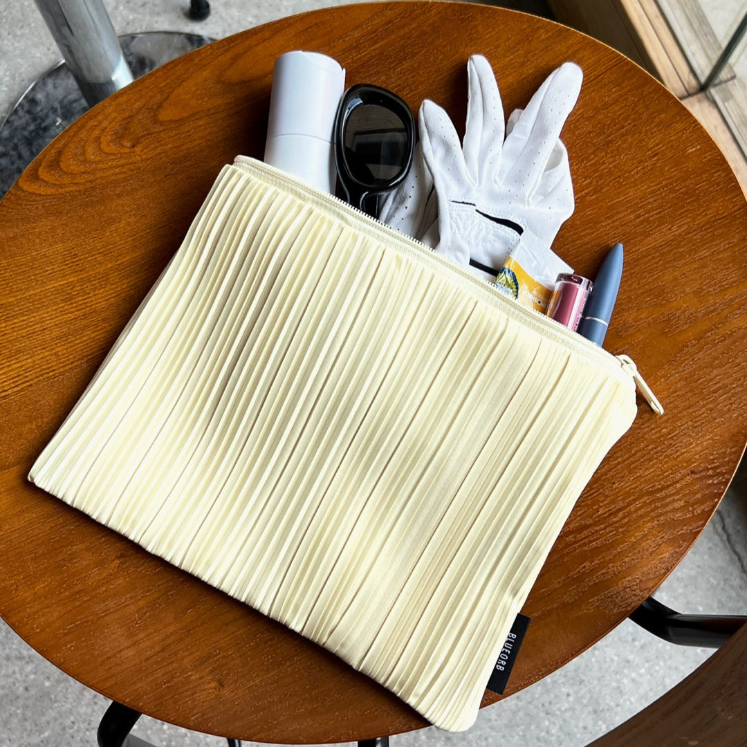 Flat Pouch Set in Popcorn Ivory