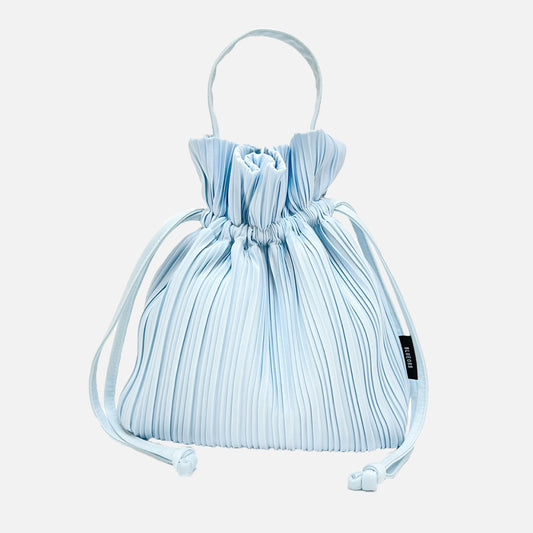 Two Way Ribbon Tote Bag in Icy Blue