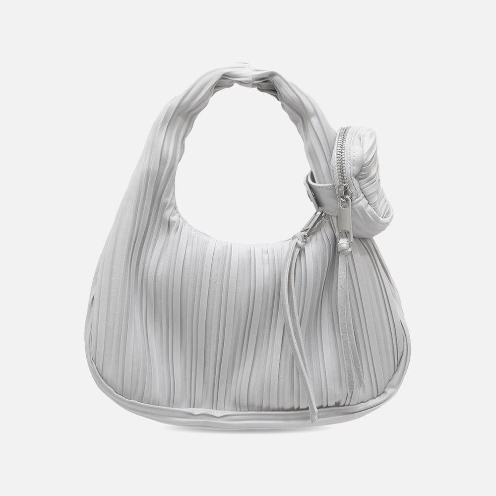 Mini Hobo in Metal Grey