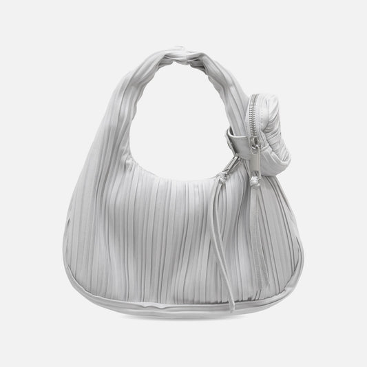 Mini Hobo in Metal Grey
